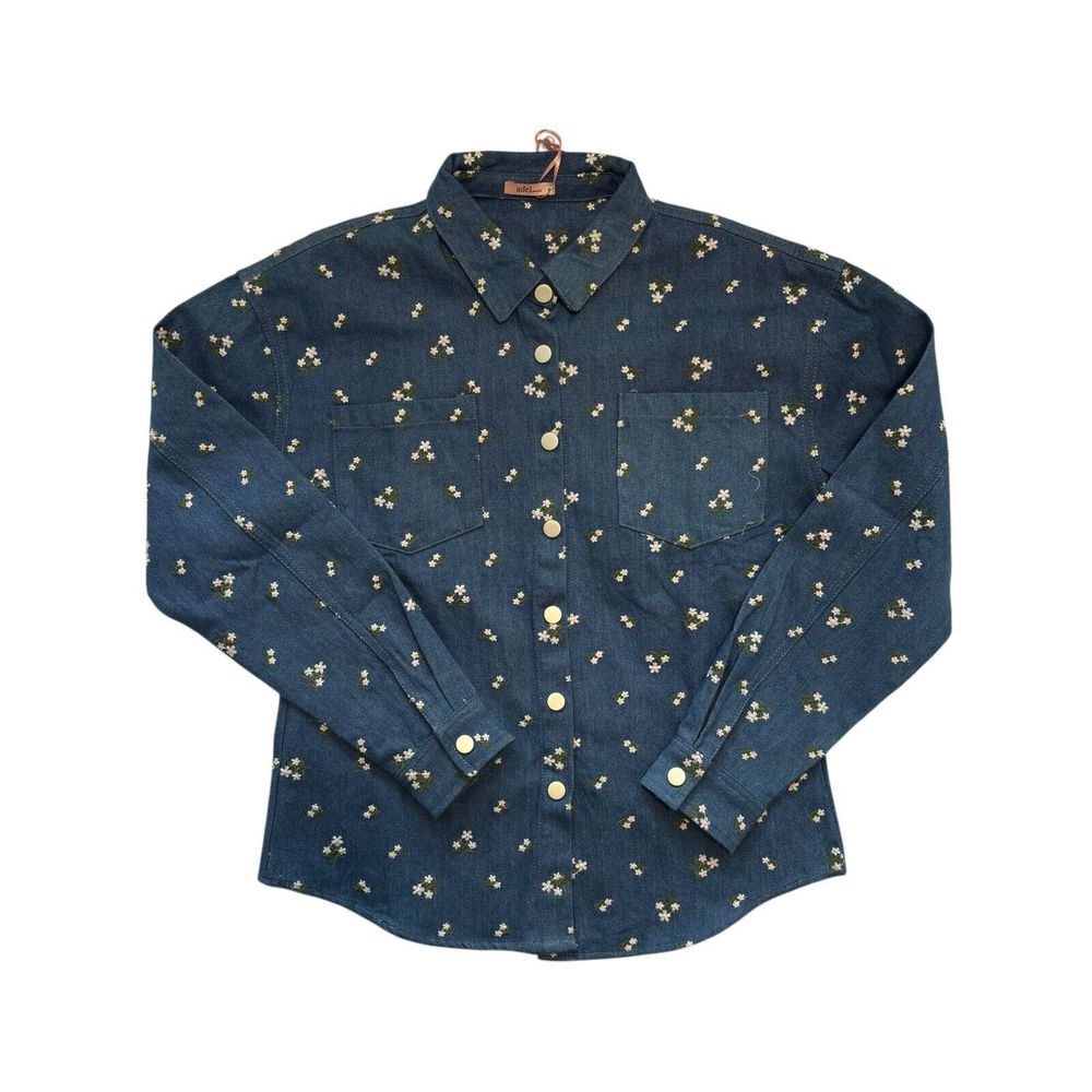 Udel NY Women Denim‎ Button Down Long Sleeve Blouse S